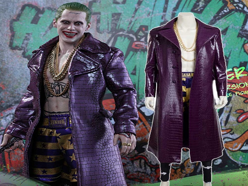Why to choose Men’s Jared Letro Purple Suicide Style Joker Coat in New York